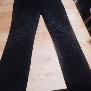 ANTHROPOLOGIE STET PILCRO AND LETTERPRESS BLACK FLORAL SKINNY JEANS